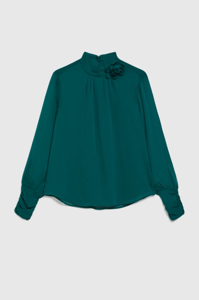 WOMEN'S SHIRT Z-KO-4829 D.GREEN