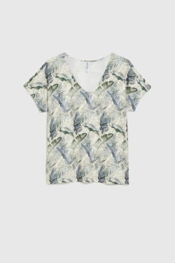 WOMEN'S TSHIRT L-TS-4938 L.BEIGE-set