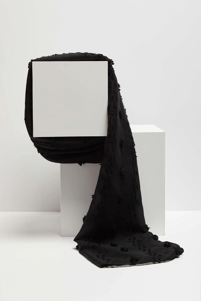 LADIES SCARF L-SZ-4007 BLACK