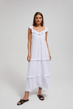 LADIES DRESS L-SU-4065 WHITE