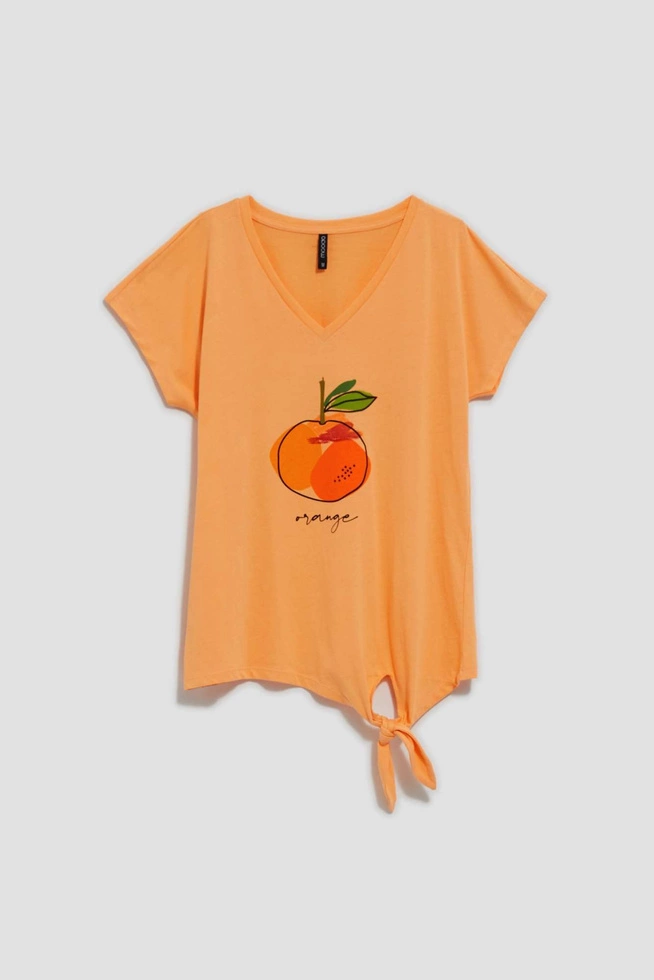 LADIES TSHIRT L-TS-4059 PEACH