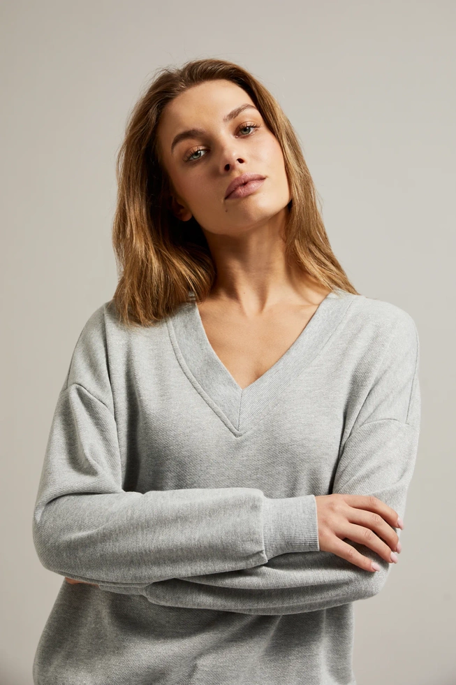 WOMEN'S SWEATSHIRT Z-BL-4501 GREY MEL