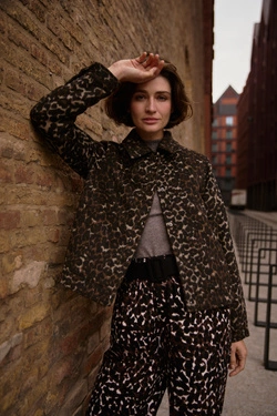 WOMEN'S JACKETS Z-KU-4808 BROWN