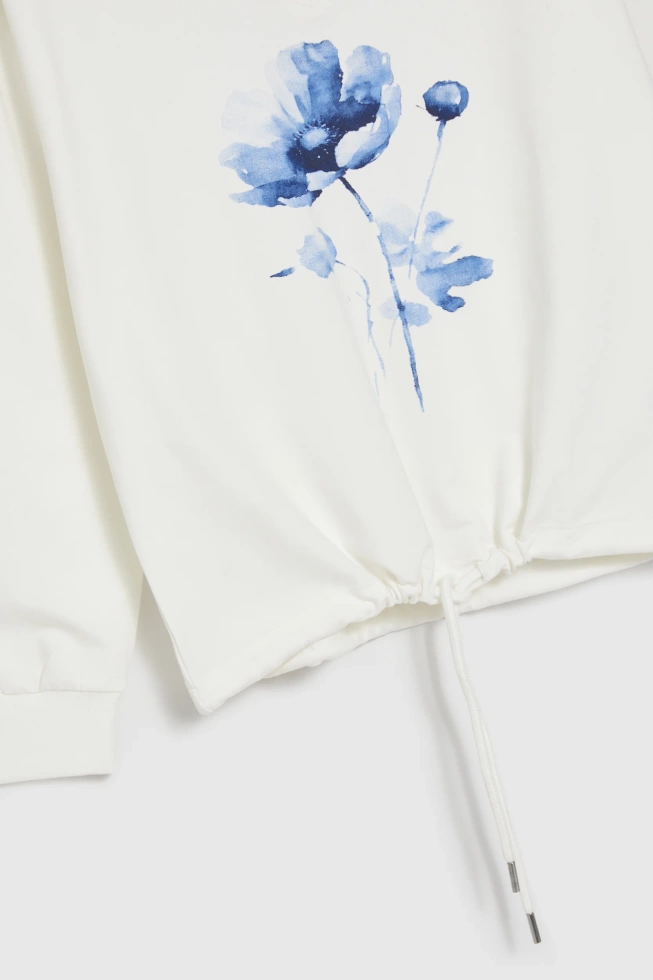 WOMEN'S SWEATSHIRT Z-BL-4815 OFF WHITE