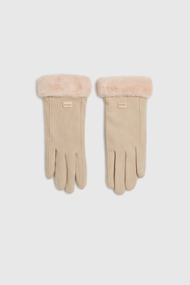 WOMEN'S GLOVES Z-RE-4506 BEIGE-set