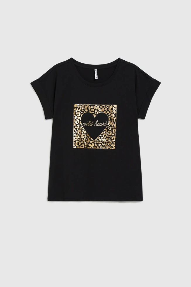 WOMEN'S TSHIRT L-TS-4626 BLACK