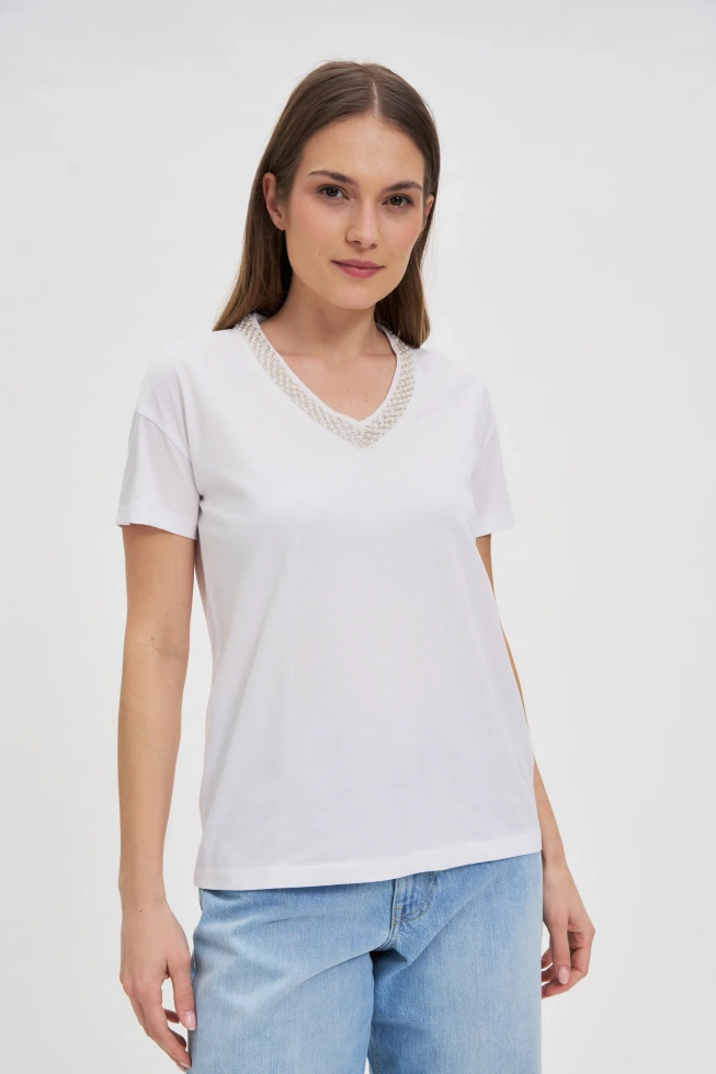 WOMEN'S TSHIRT L-TS-4649 WHITE-set