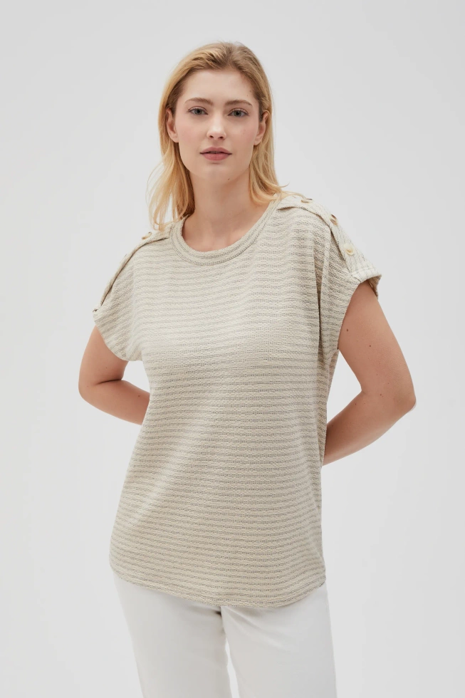 KOSZULKA DAMSKA L-TS-4634 L.BEIGE-pakiet