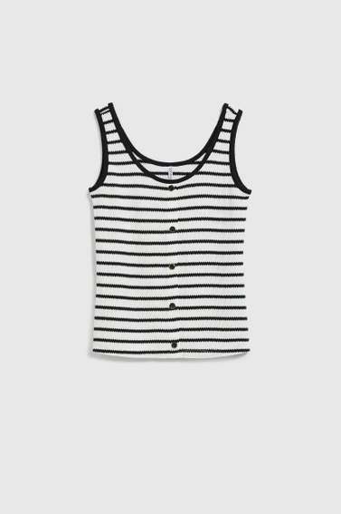 WOMEN'S TOP L-TS-4692 WHITE_BLACK