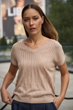 WOMEN'S SWEATER L-SW-4902 BEIGE