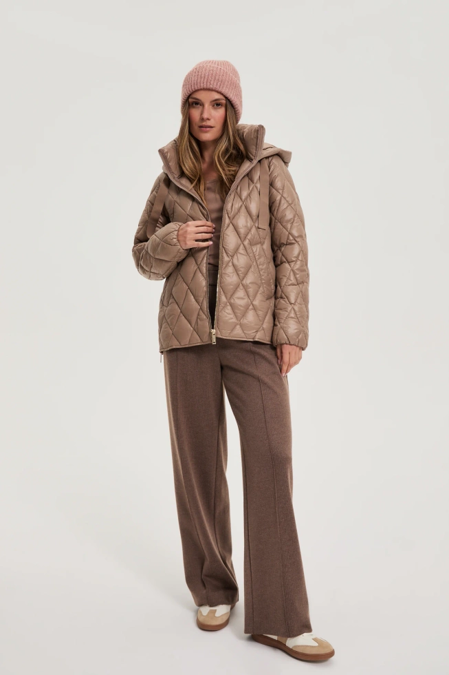 WOMEN'S JACKETS Z-KU-4802 COFFEE