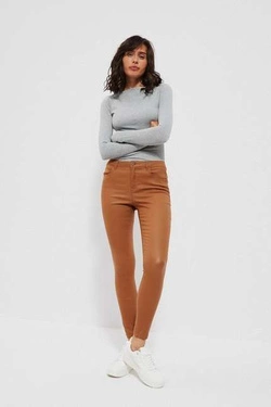 Woskowane spodnie o dopasowanym kroju Z-SP-3611 CARAMEL