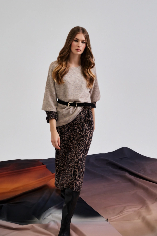 WOMEN'S DRESS Z-SU-4805 COFFEE