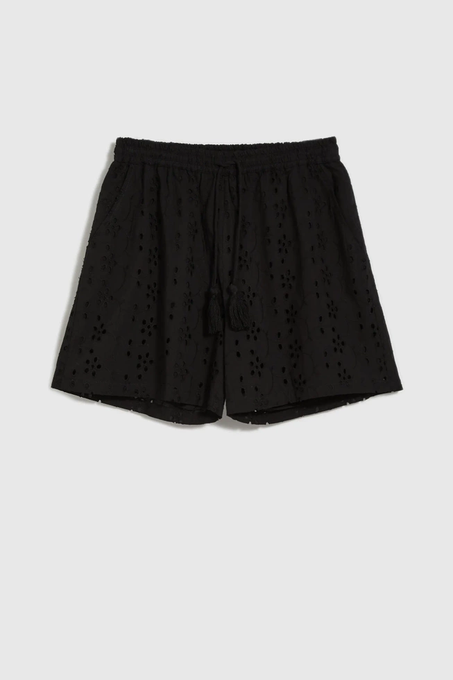 WOMEN'S SHORTS L-SH-4612 BLACK-set