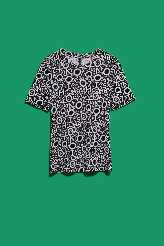 LADIES TSHIRT L-TS-4098 BLACK_WHITE