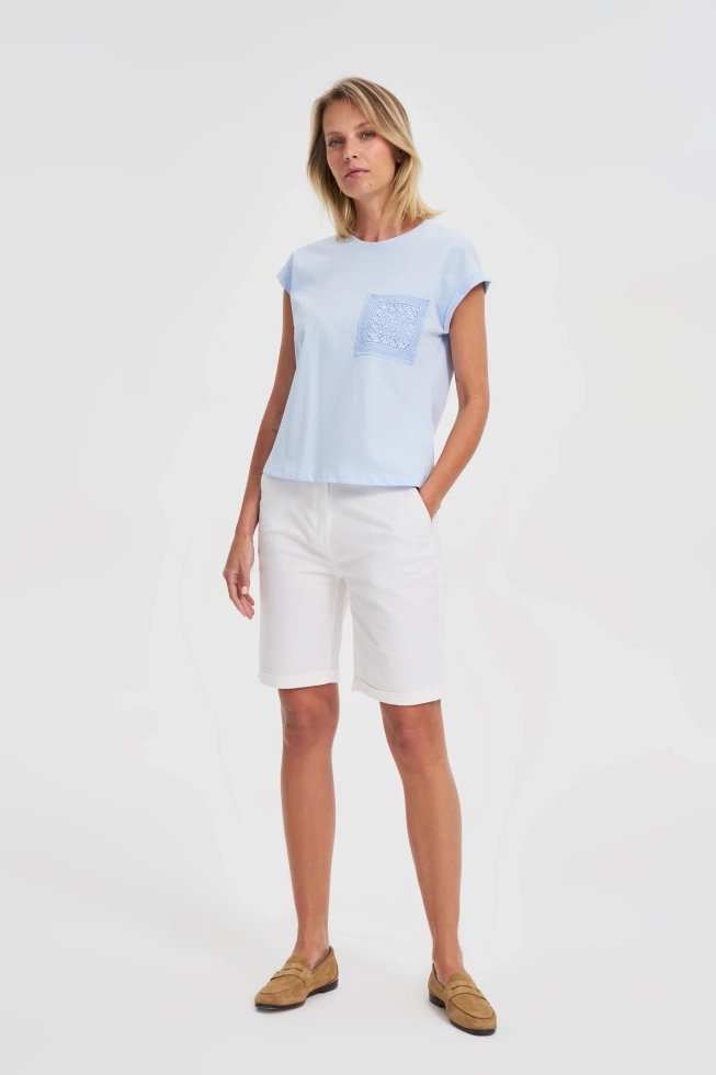 WOMEN'S TSHIRT L-TS-4673 L.BLUE