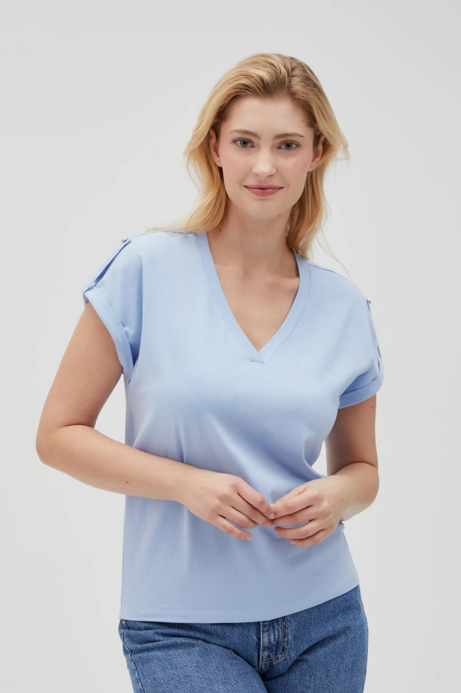 WOMEN'S TSHIRT L-TS-4621 L.BLUE-set