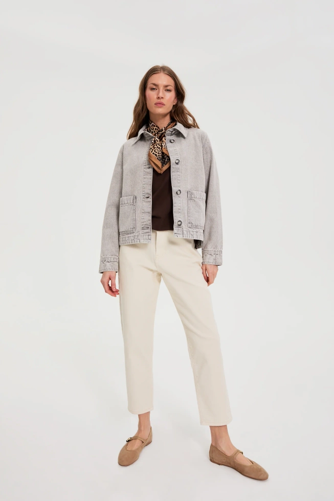 KURTKA DAMSKA L-KU-4922 L.GREY