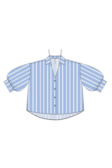 KOSZULA DAMSKA L-KO-4927 L.BLUE