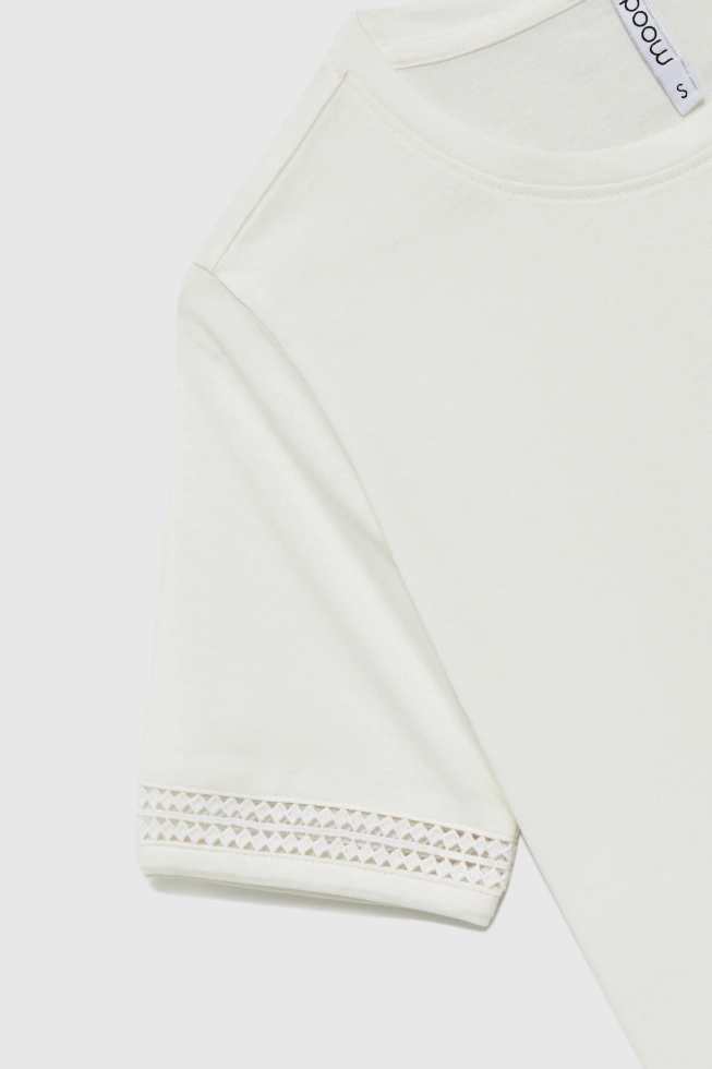 WOMEN'S TSHIRT L-TS-4671 OFF WHITE