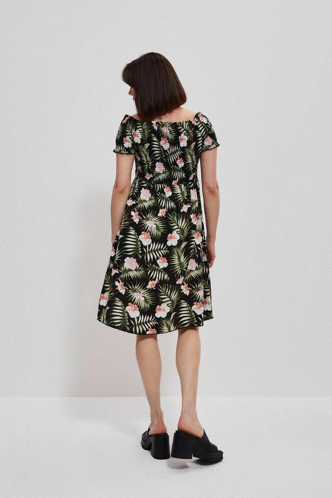 Dress with a floral motif