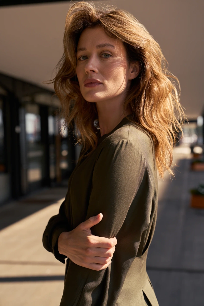 WOMEN'S DRESS Z-SU-4812 D.OLIVE