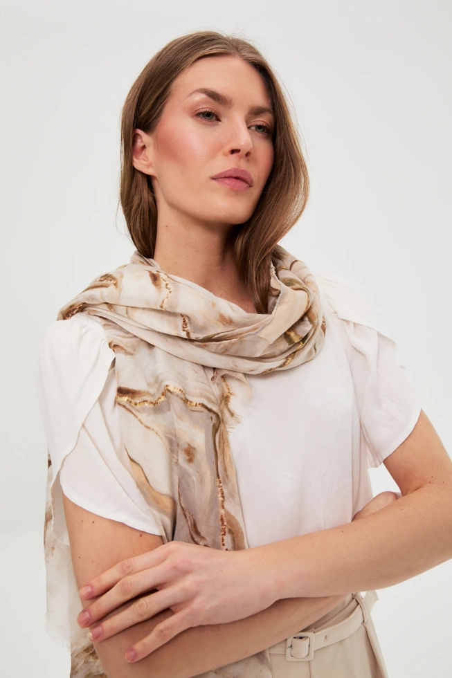 WOMEN'S SCARF L-SZ-4934 BEIGE