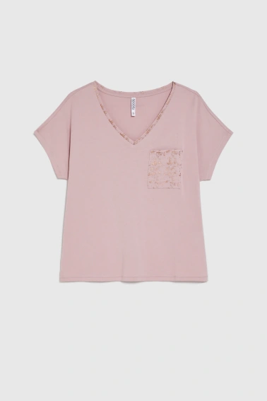 WOMEN'S TSHIRT L-TS-4993 D.PINK-set