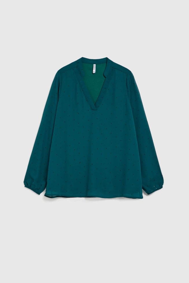 WOMEN'S SHIRT Z-KO-4525 D.GREEN