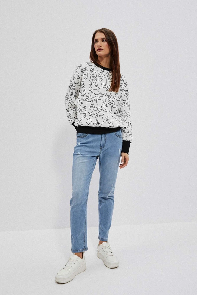 BLUZA DAMSKA L-BL-4012 OFF WHITE