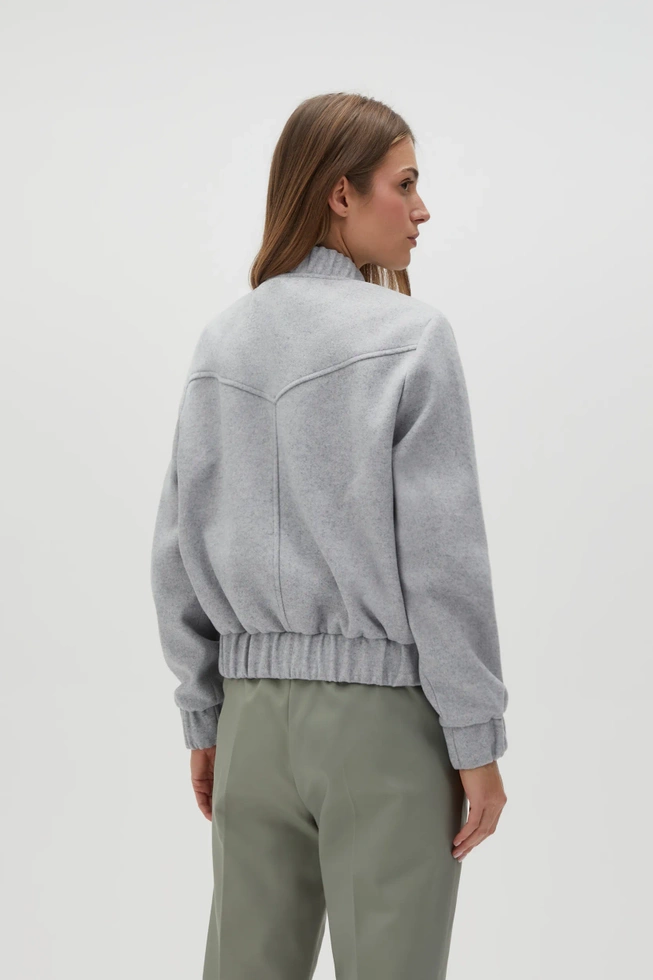 WOMEN'S JACKETS L-KU-4616 GREY MEL