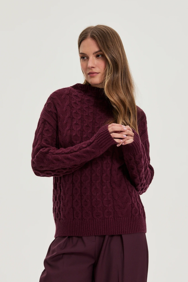 SWETER DAMSKI Z-SW-4859 BURGUNDY