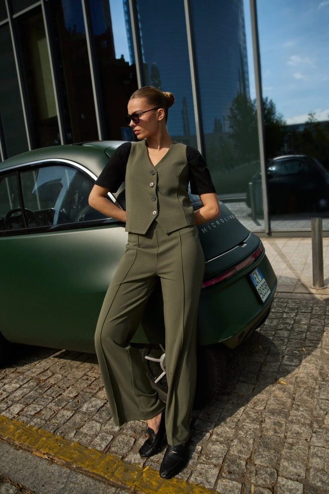 SPODNIE DAMSKIE L-SP-4902 D.OLIVE