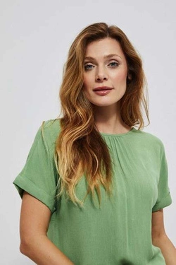 Bluzka koszulowa z wiskozy L-KO-3741 PALM