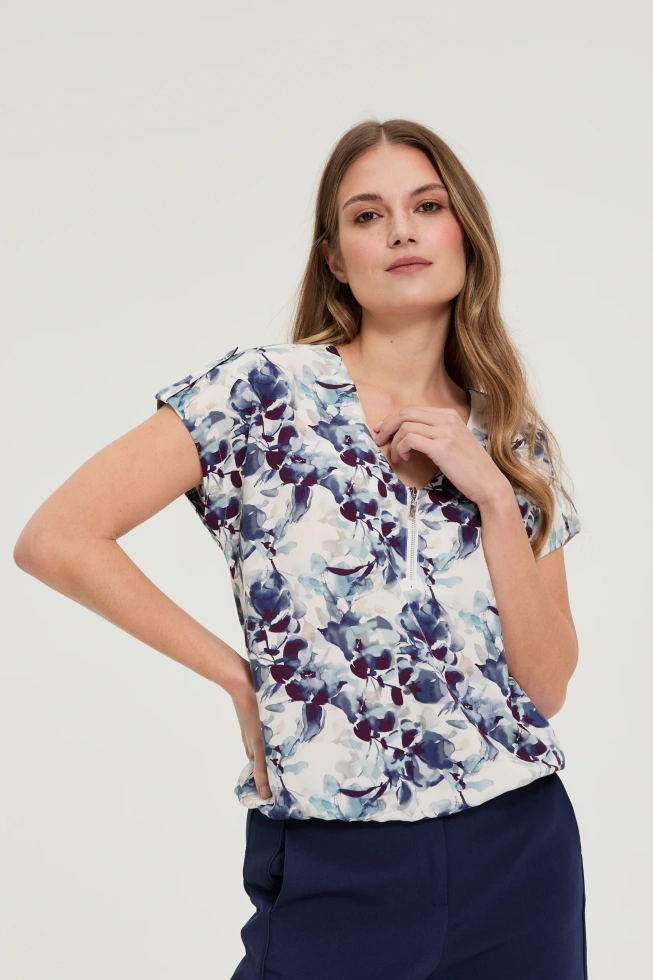 WOMEN'S SHIRT L-KO-4903 NAVY-set