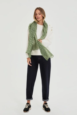 WOMEN'S SCARF L-SZ-4910 OLIVE