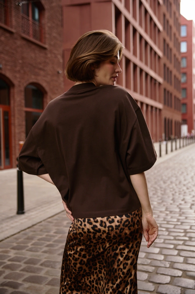 WOMEN'S TSHIRT Z-TS-4815 D.BROWN