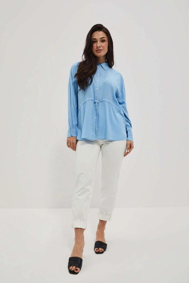 LADIES SHIRT L-KO-4014 L.BLUE