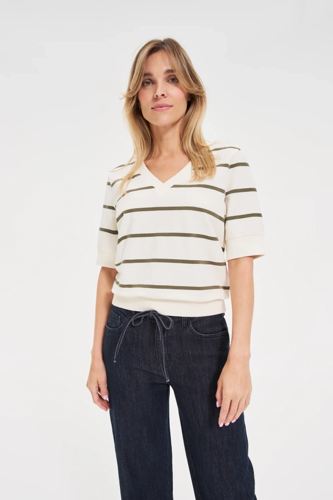 WOMEN'S SWEATSHIRT Z-BL-4808 OFF WHITE_OLIVE-set