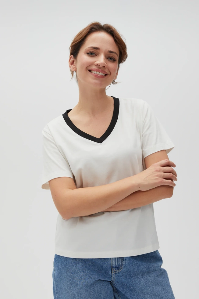 WOMEN'S TSHIRT L-TS-4600 OFF WHITE-set