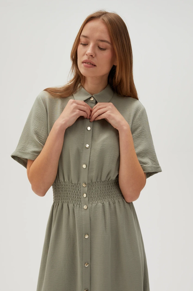 WOMEN'S DRESS L-SU-4614 OLIVE