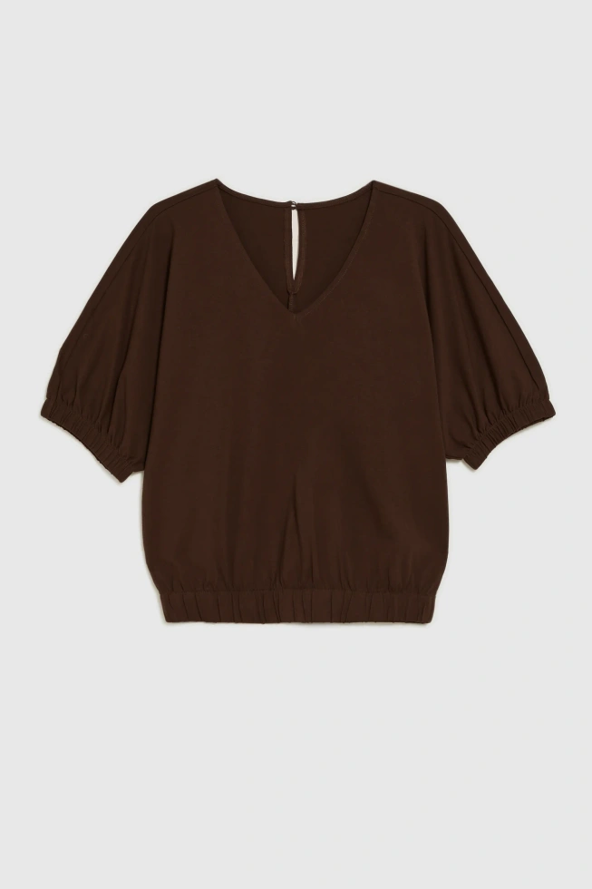 WOMEN'S TSHIRT L-TS-4961 D.BROWN-set