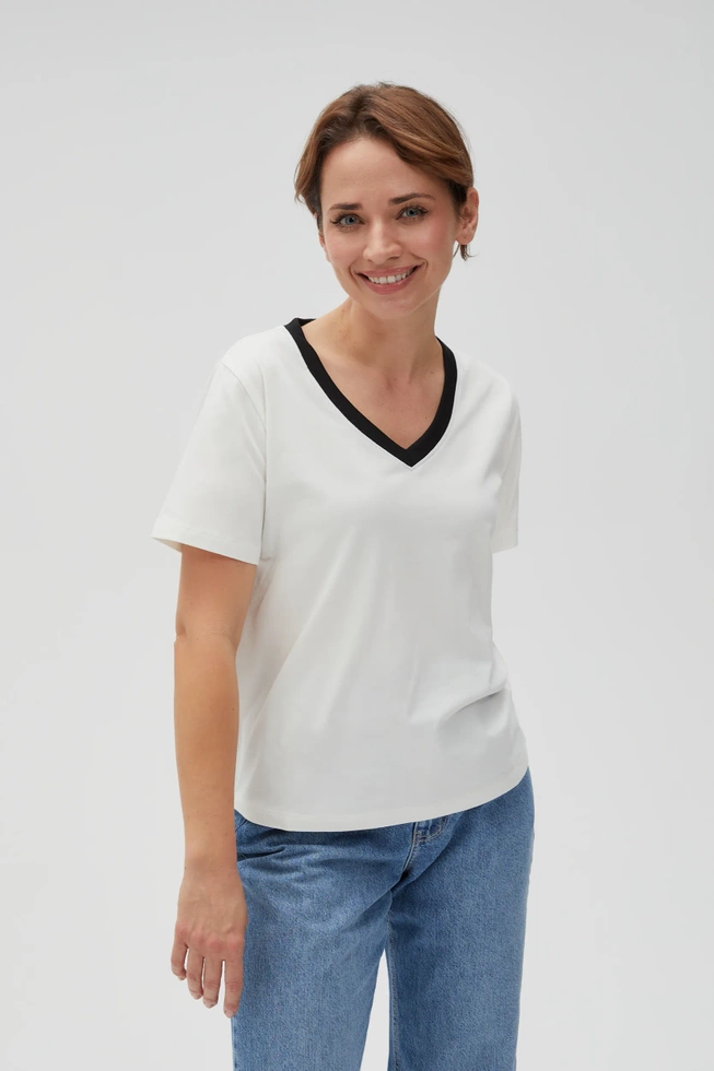 WOMEN'S TSHIRT L-TS-4600 OFF WHITE-set