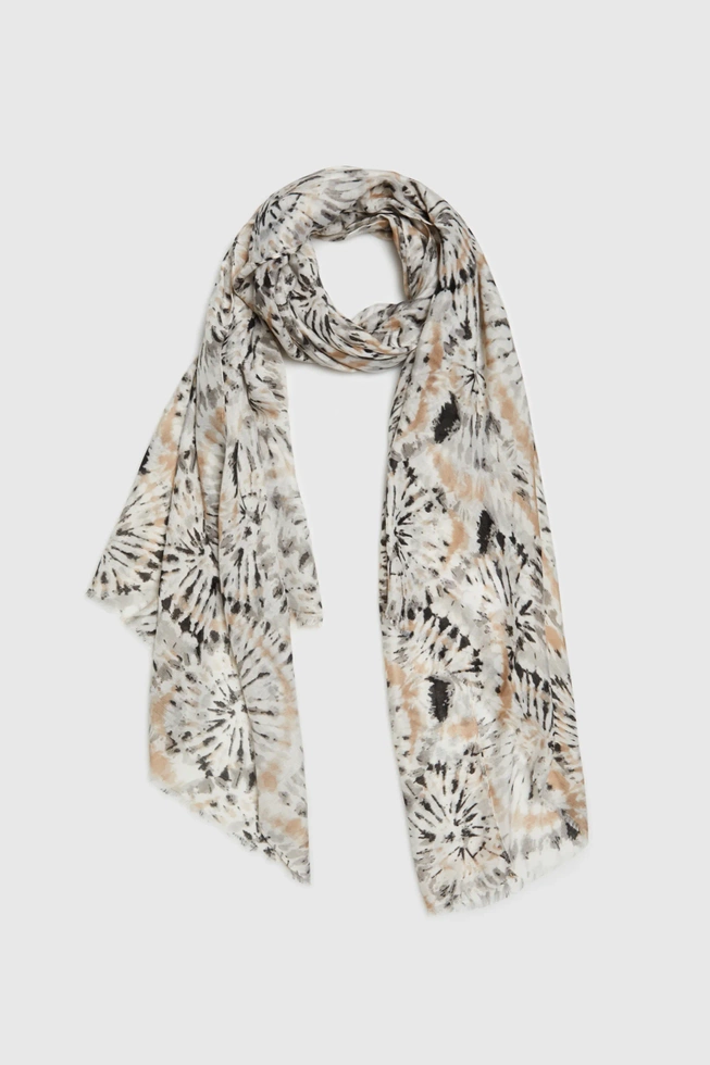 WOMEN'S SCARF L-SZ-4607 BEIGE-set