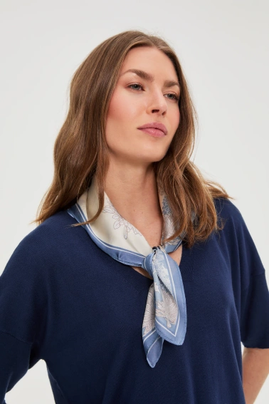 WOMEN'S SCARF L-SZ-4907 BLUE