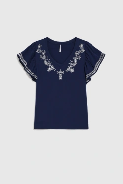 WOMEN'S TSHIRT L-TS-4949 NAVY-set