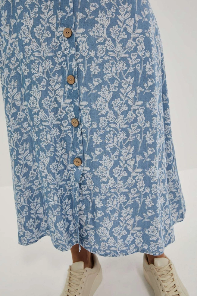 LADIES SKIRT L-SC-4010 BLUE