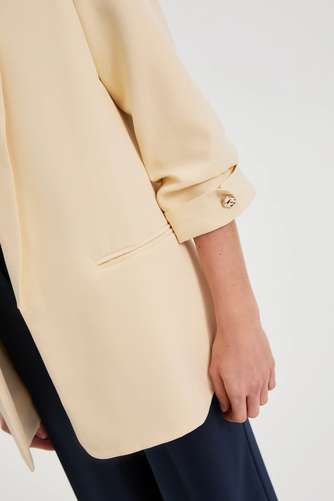 WOMEN'S BLAZER L-MR-4923 L.YELLOW