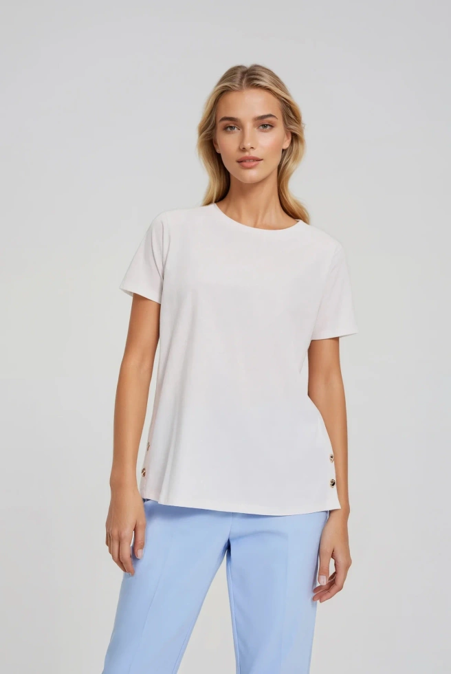 WOMEN'S TSHIRT L-TS-4913 OFF WHITE-set