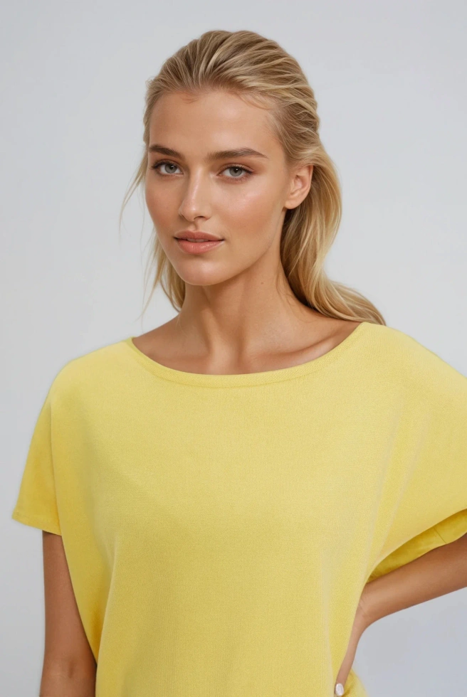 WOMEN'S SWEATER L-SW-4904 L.YELLOW